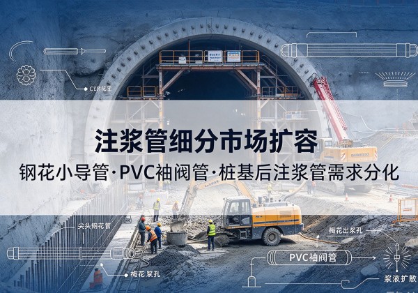 龙川注浆管细分市场扩容，隧道钢花小导管、PVC 袖阀管、桩基后注浆管需求分化